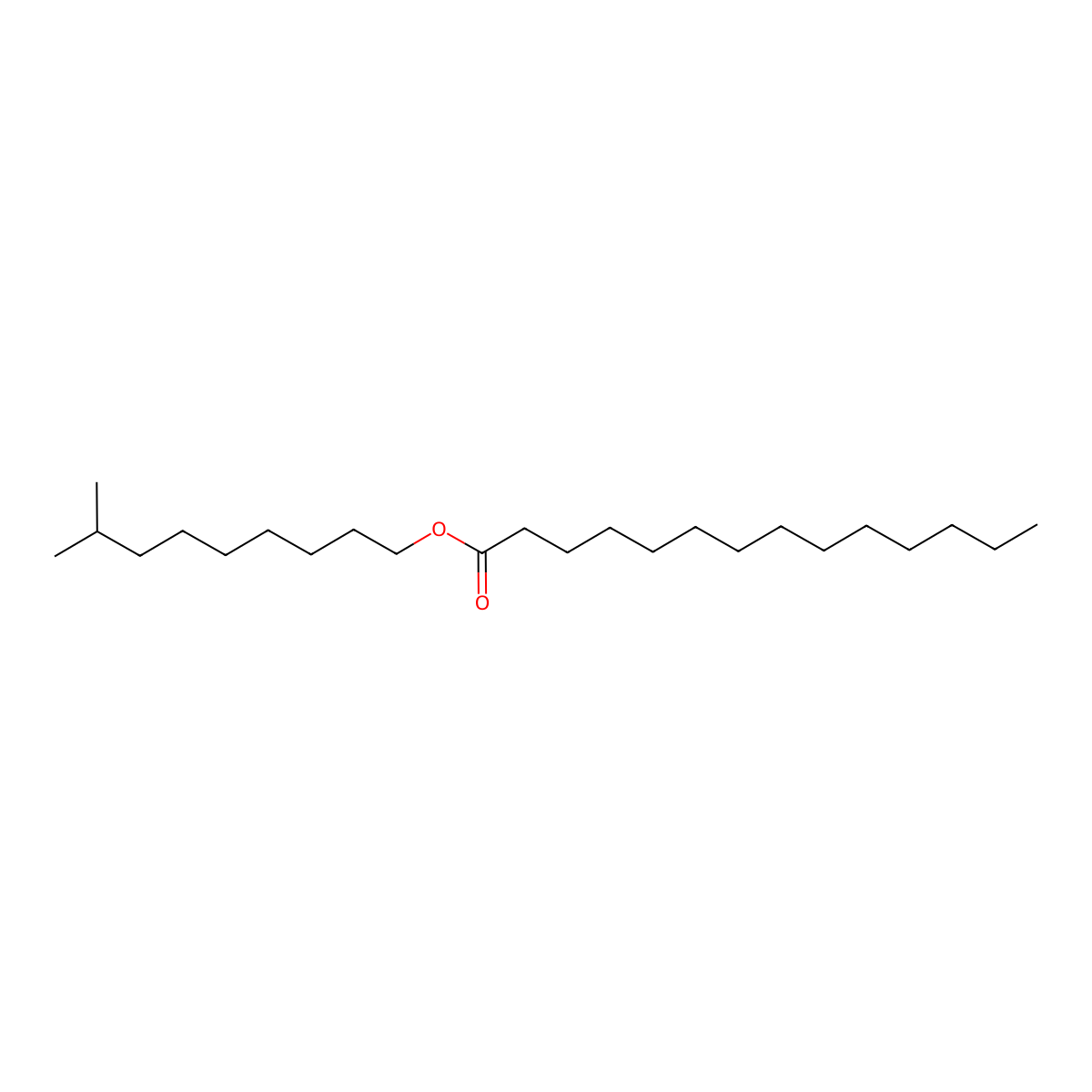 Isodecyl Myristate molecular structure, CAS 51473-24-6