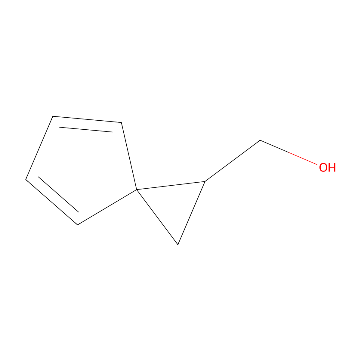 Spiro[2.4]hepta-4,6-dien-1-ylmethanol molecular structure, CAS 51473-85-9