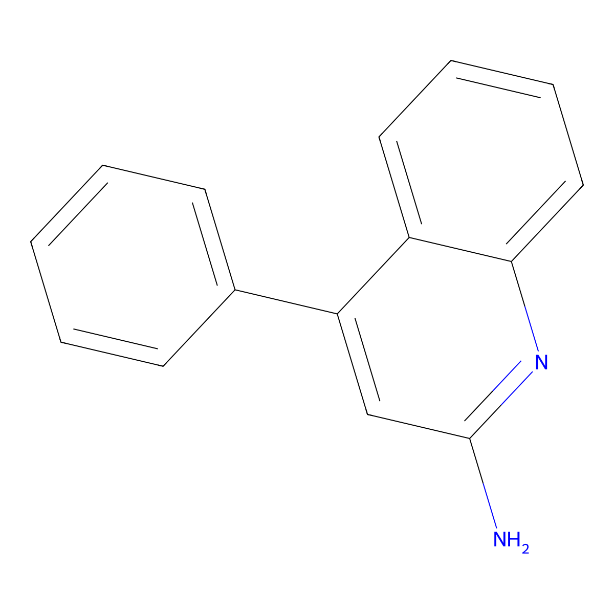4-Phenylquinolin-2-amine molecular structure, CAS 51478-42-3