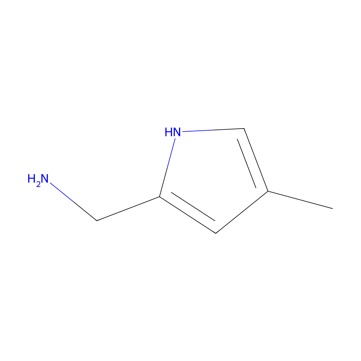 1-(4-methyl-1H-pyrrol-2-yl)methanamine molecular structure, CAS 51478-63-8