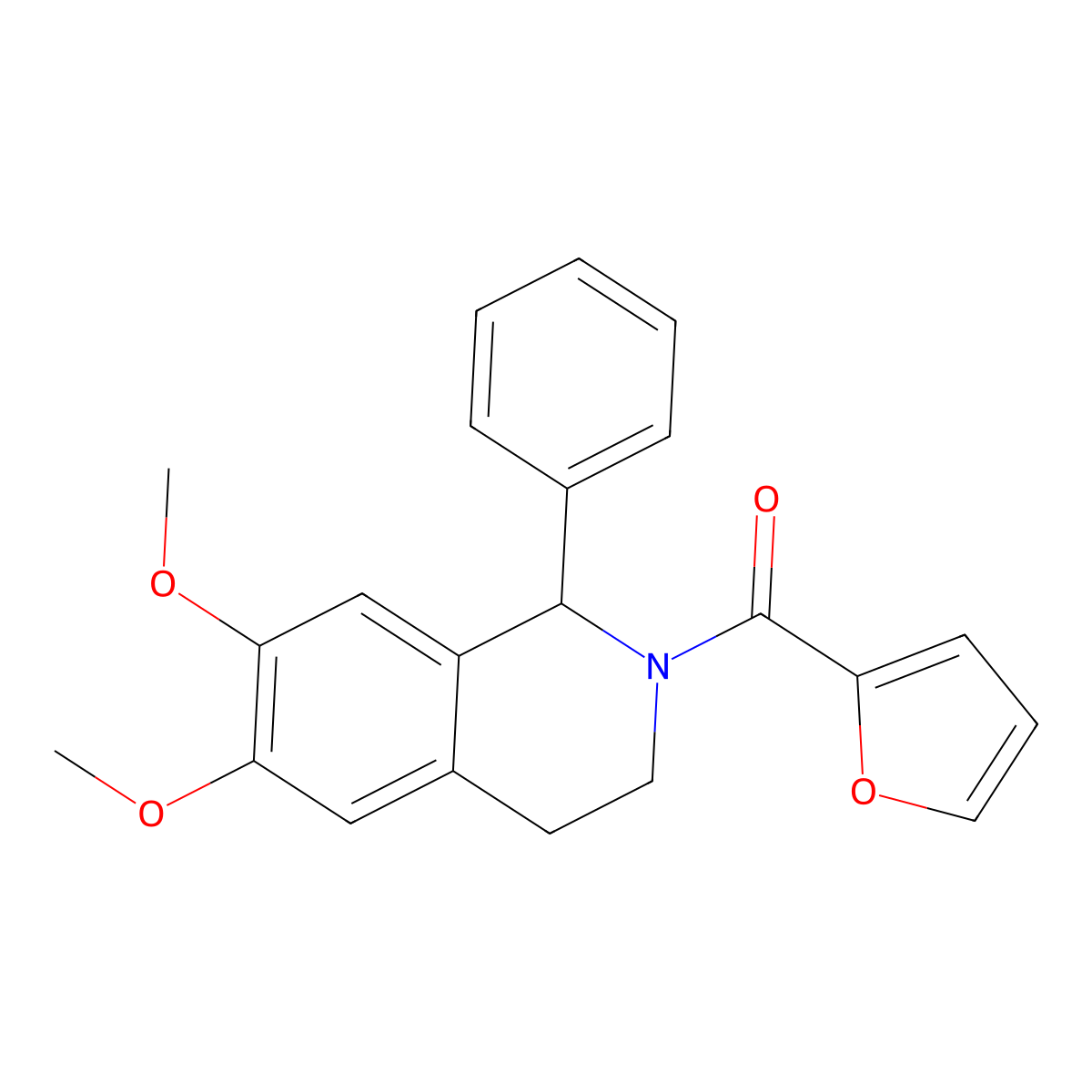 2-(Furan-2-carbonyl)-6,7-dimethoxy-1-phenyl-1,2,3,4-tetrahydroisoquinoline molecular structure, CAS 514793-10-3
