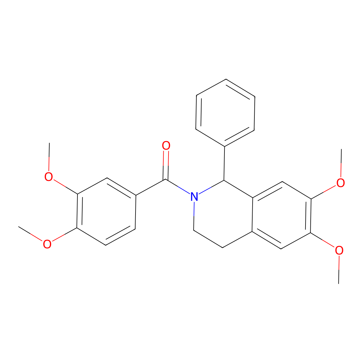 (6,7-dimethoxy-1-phenyl-3,4-dihydroisoquinolin-2(1H)-yl)(3,4-dimethoxyphenyl)methanone molecular structure, CAS 514793-11-4
