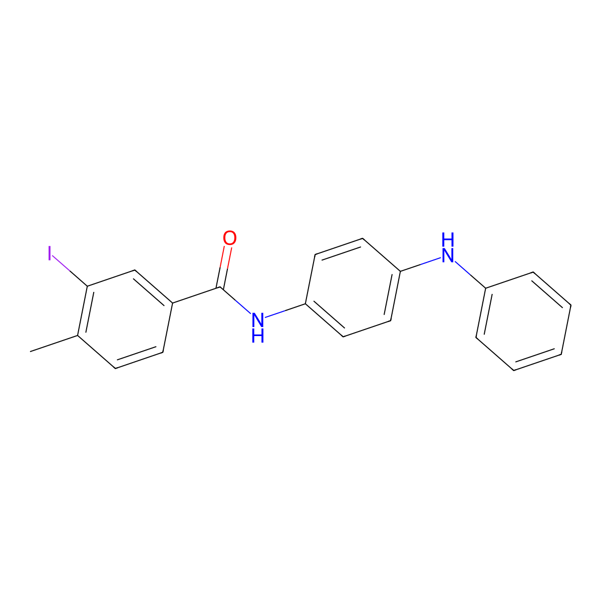 N-(4-anilinophenyl)-3-iodo-4-methylbenzamide molecular structure, CAS 514794-53-7