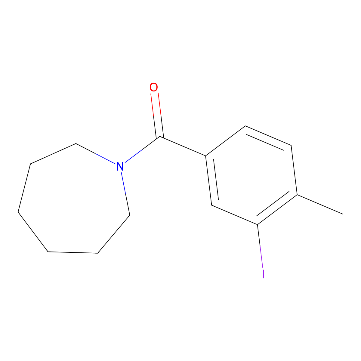 1-(3-Iodo-4-methylbenzoyl)azepane molecular structure, CAS 514794-73-1