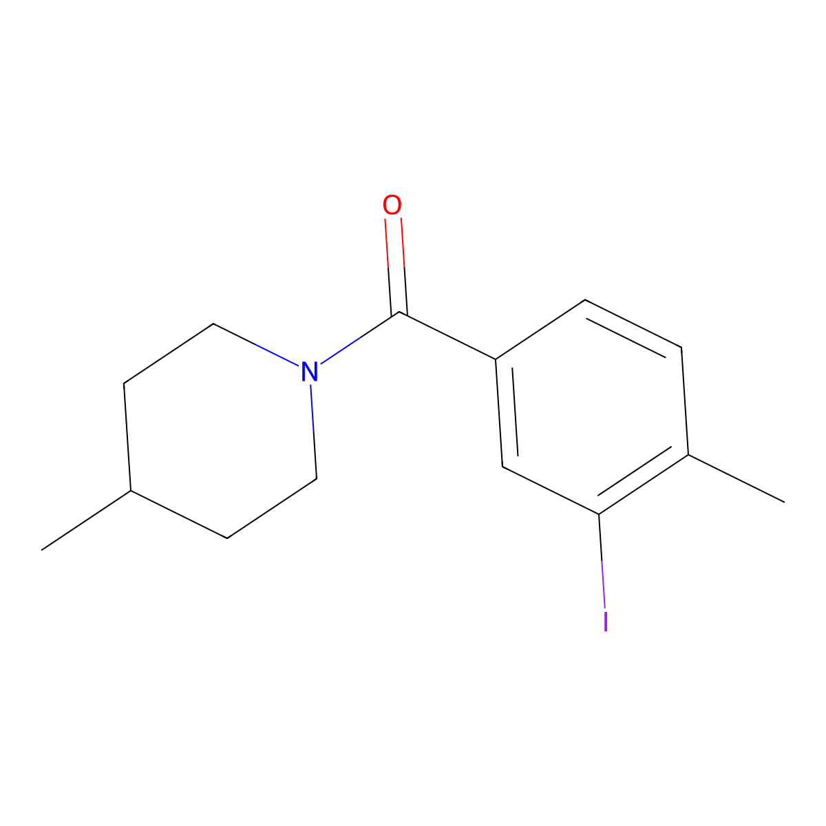 1-(3-Iodo-4-methylbenzoyl)-4-methylpiperidine molecular structure, CAS 514794-77-5
