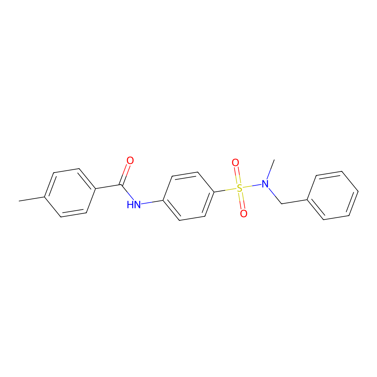 N-(4-{[benzyl(methyl)amino]sulfonyl}phenyl)-4-methylbenzamide molecular structure, CAS 514797-04-7