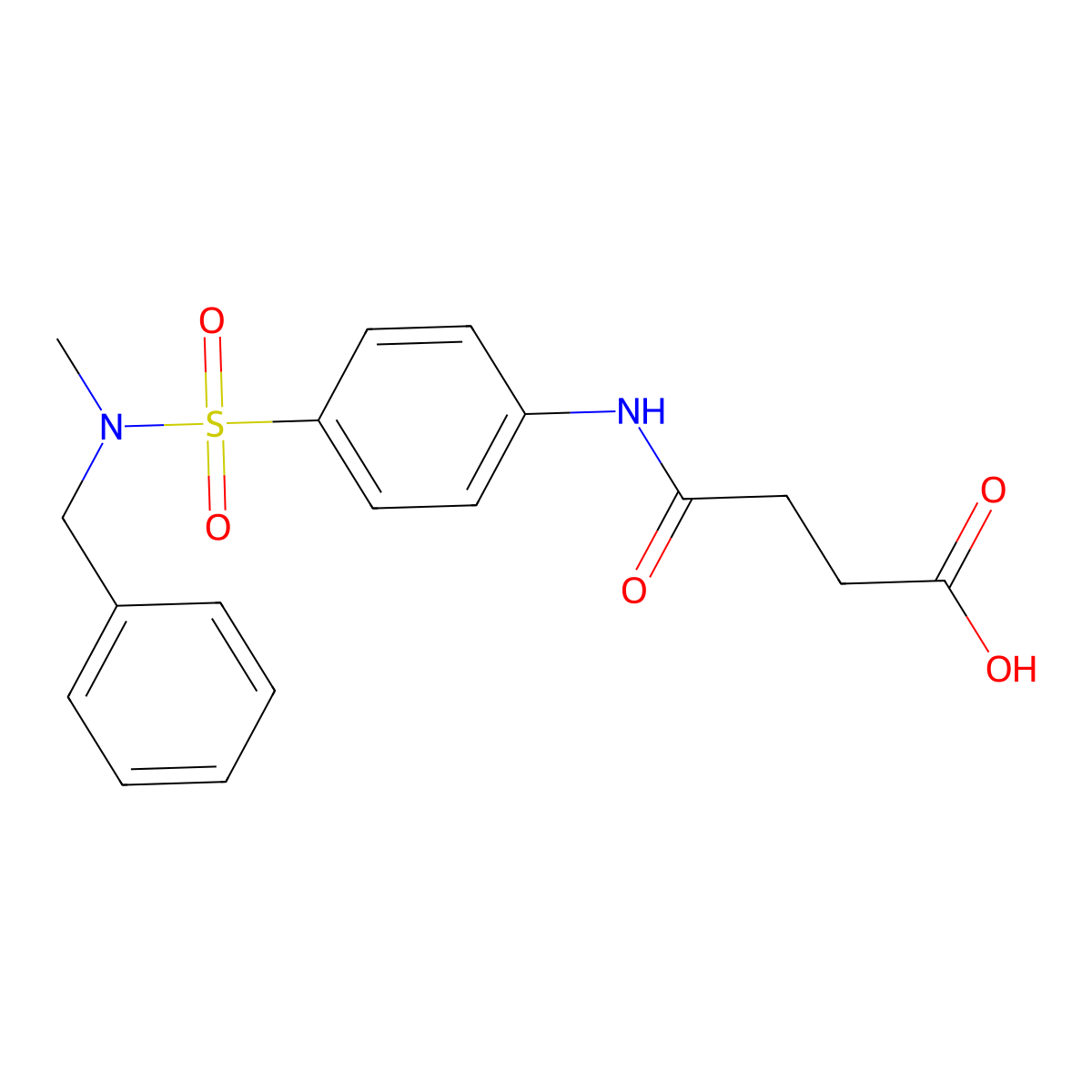 4-[4-[Benzyl(methyl)sulfamoyl]anilino]-4-oxobutanoic acid molecular structure, CAS 514797-07-0