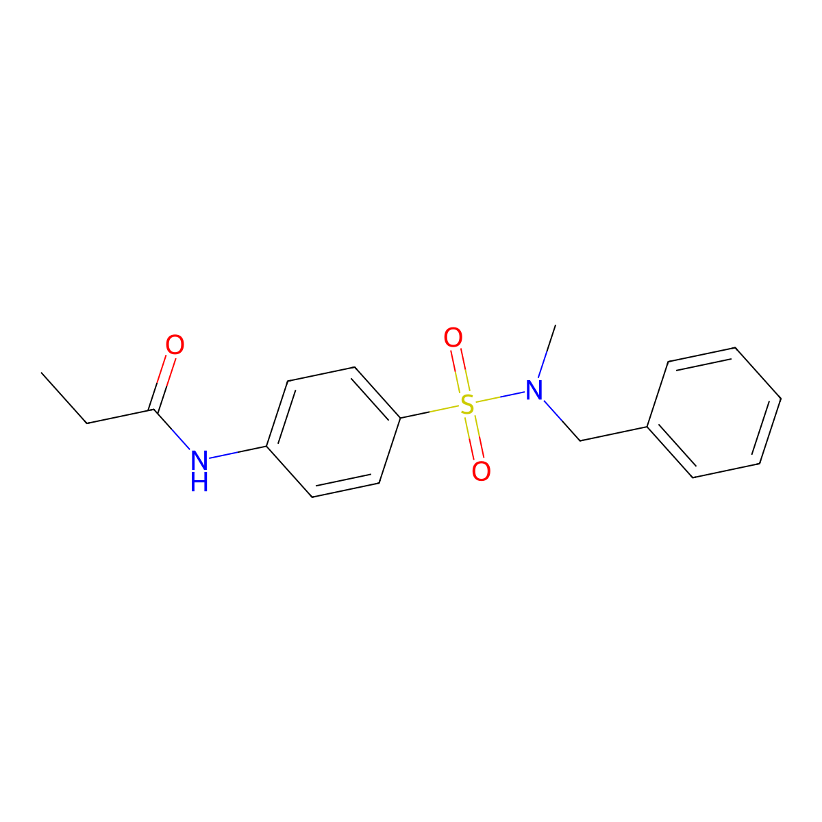 N-(4-{[benzyl(methyl)amino]sulfonyl}phenyl)propanamide molecular structure, CAS 514797-16-1