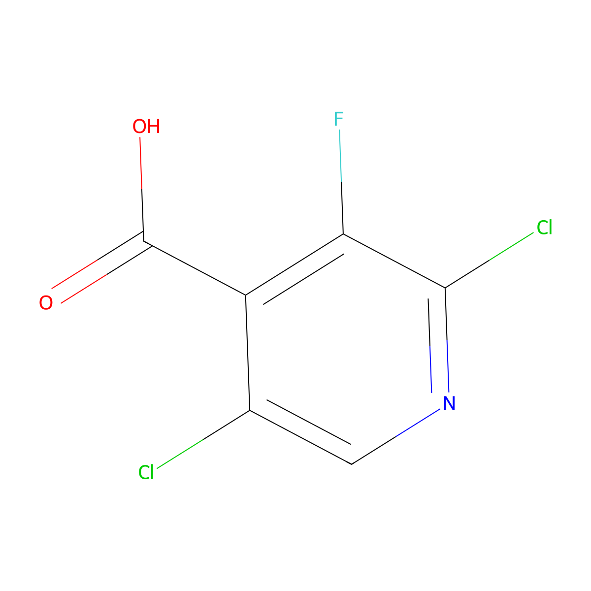 2,5-Dichloro-3-fluoroisonicotinic acid molecular structure, CAS 514798-00-6