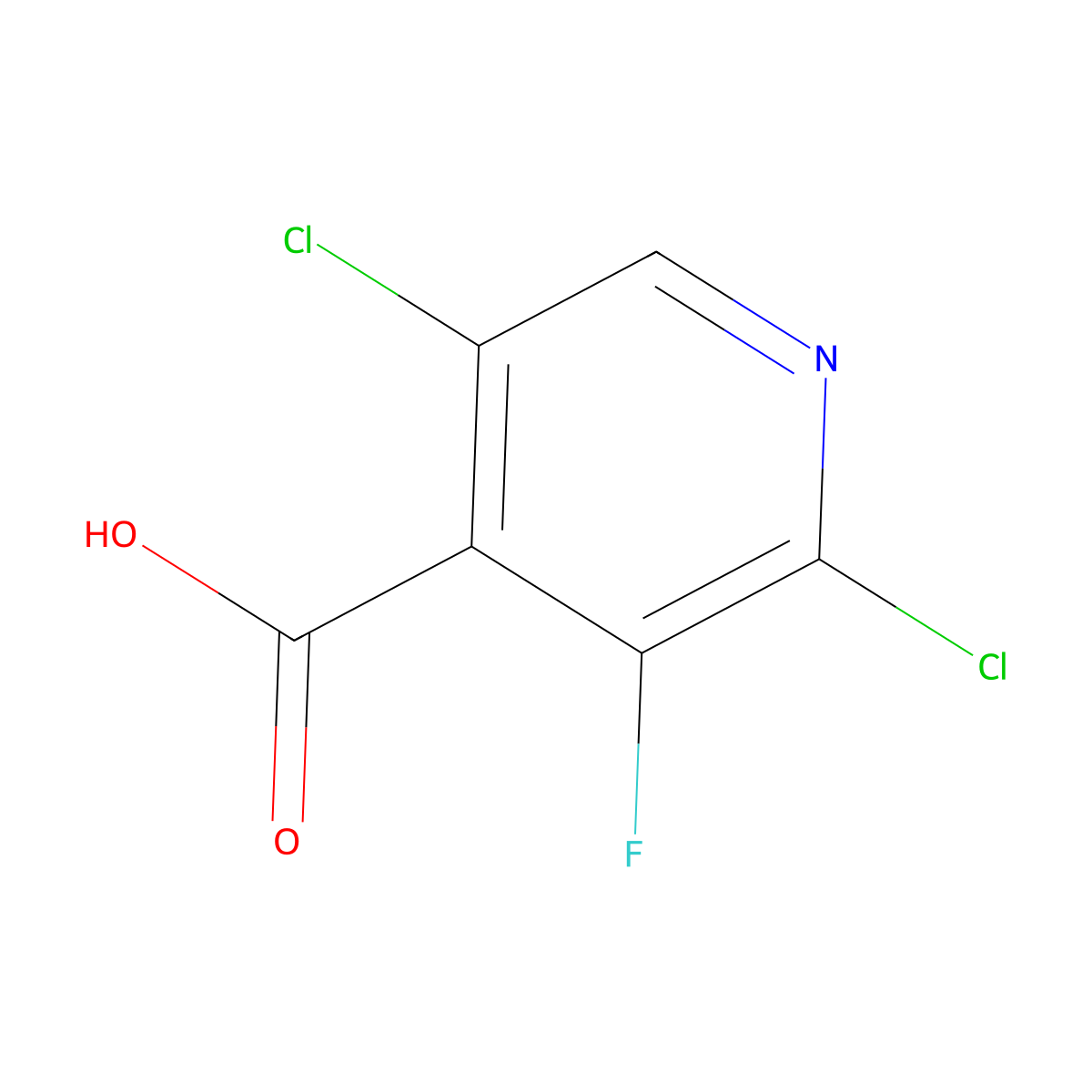 2,5-Dichloro-3-fluoroisonicotinic acid molecular structure, CAS 514798-00-6