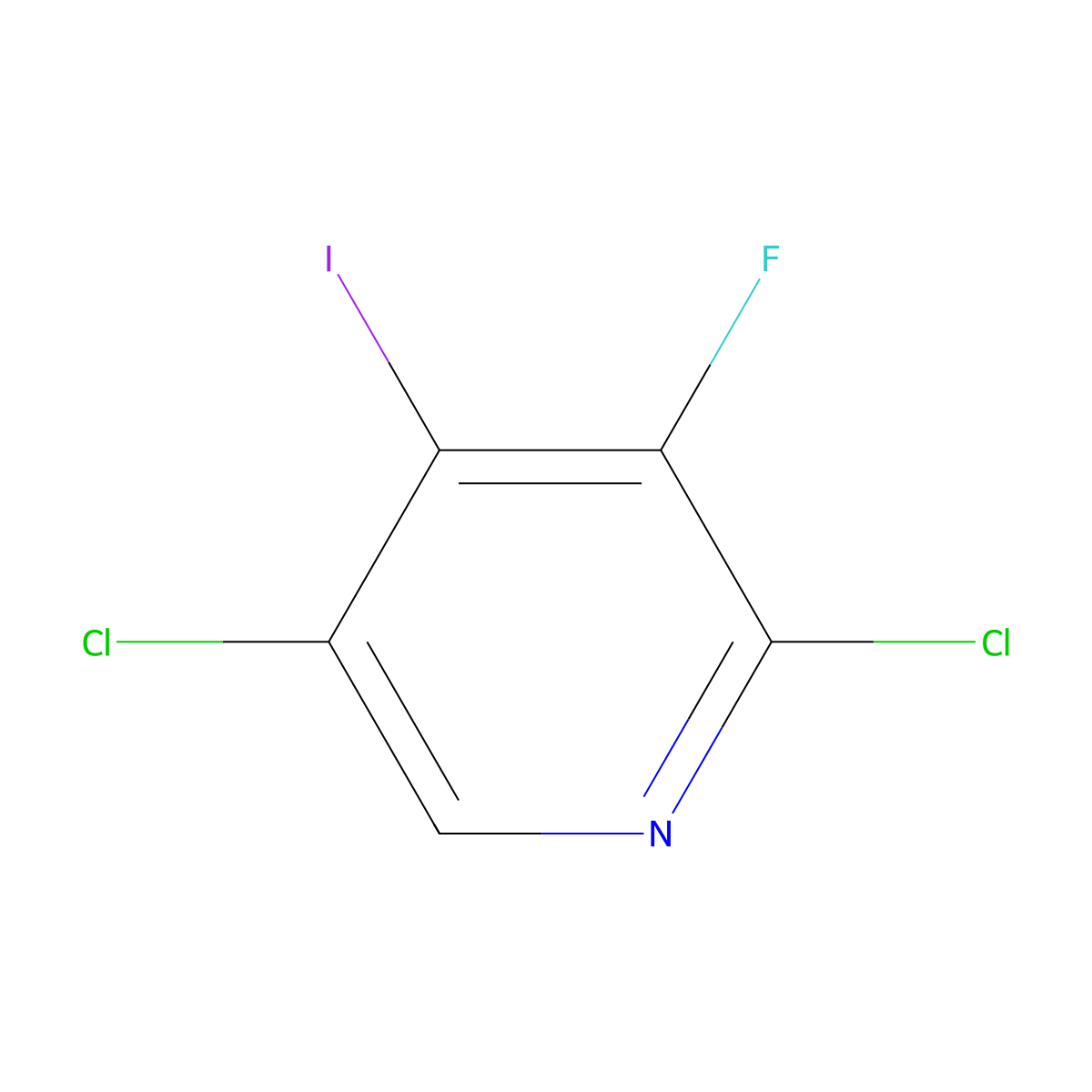 2,5-Dichloro-3-fluoro-4-iodopyridine molecular structure, CAS 514798-04-0