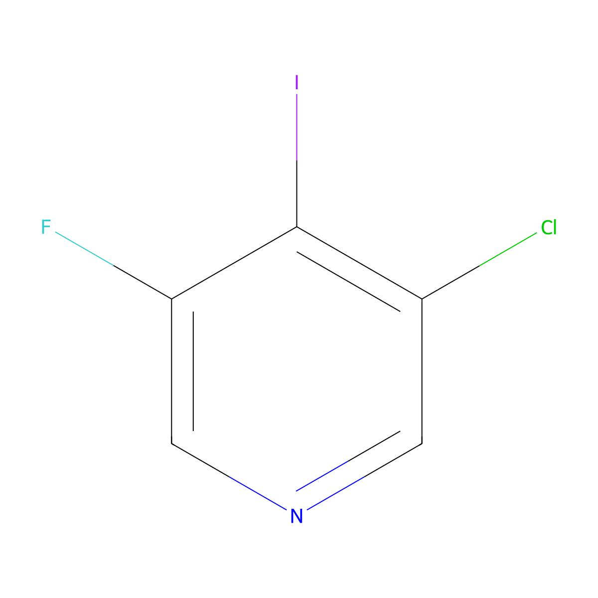 3-Chloro-5-fluoro-4-iodopyridine molecular structure, CAS 514798-07-3