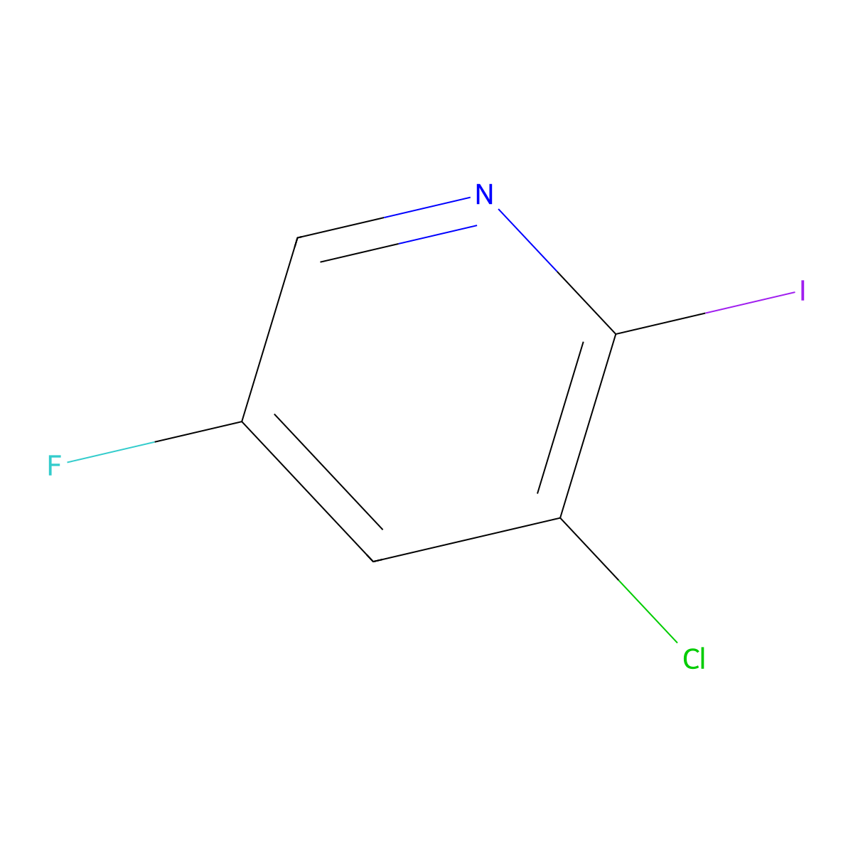 3-Chloro-5-fluoro-2-iodopyridine molecular structure, CAS 514798-11-9