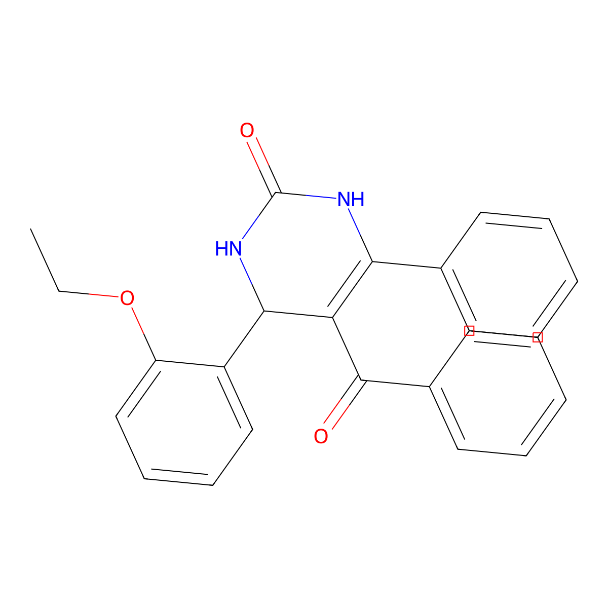 5-benzoyl-4-(2-ethoxyphenyl)-6-phenyl-3,4-dihydro-2(1H)-pyrimidinone molecular structure, CAS 514798-99-3