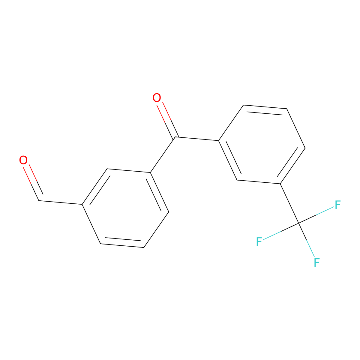 Benzaldehyde, 3-[3-(trifluoromethyl)benzoyl]- molecular structure, CAS 514802-38-1