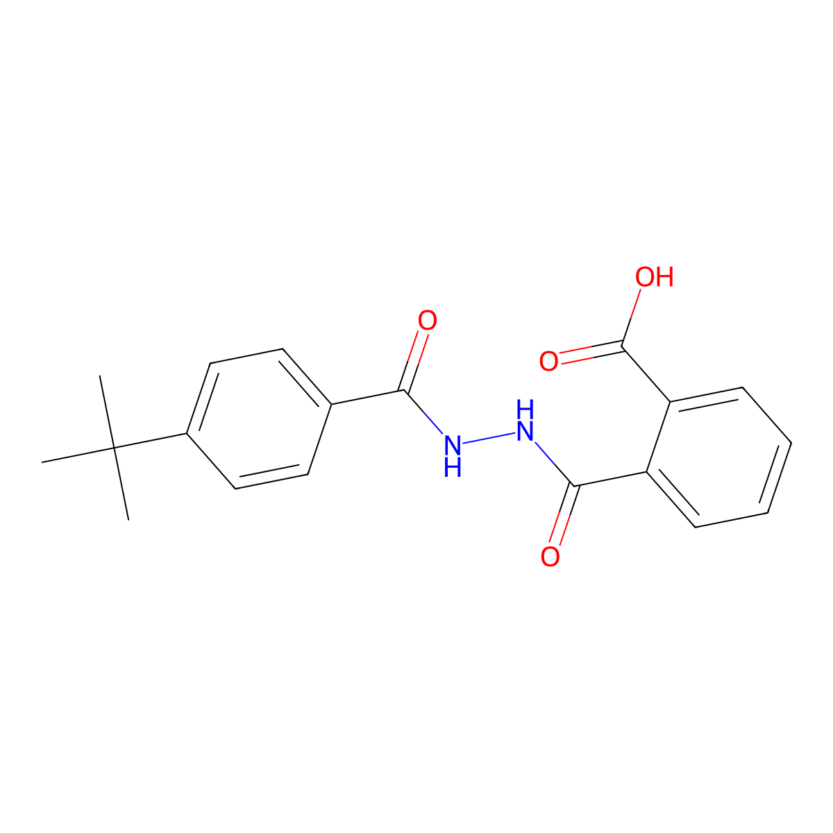 2-[[(4-tert-butylbenzoyl)amino]carbamoyl]benzoic Acid molecular structure, CAS 514811-70-2