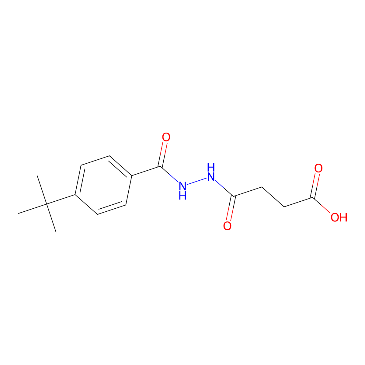 4-[2-(4-Tert-butylbenzoyl)hydrazinyl]-4-oxobutanoic acid molecular structure, CAS 514811-72-4