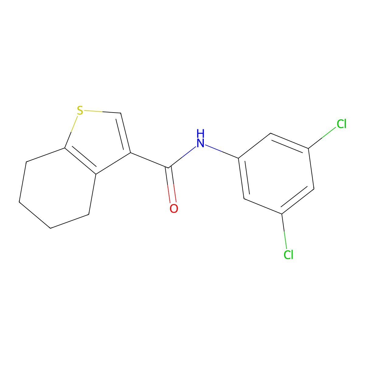 N-(3,5-dichlorophenyl)-4,5,6,7-tetrahydro-1-benzothiophene-3-carboxamide molecular structure, CAS 514816-60-5