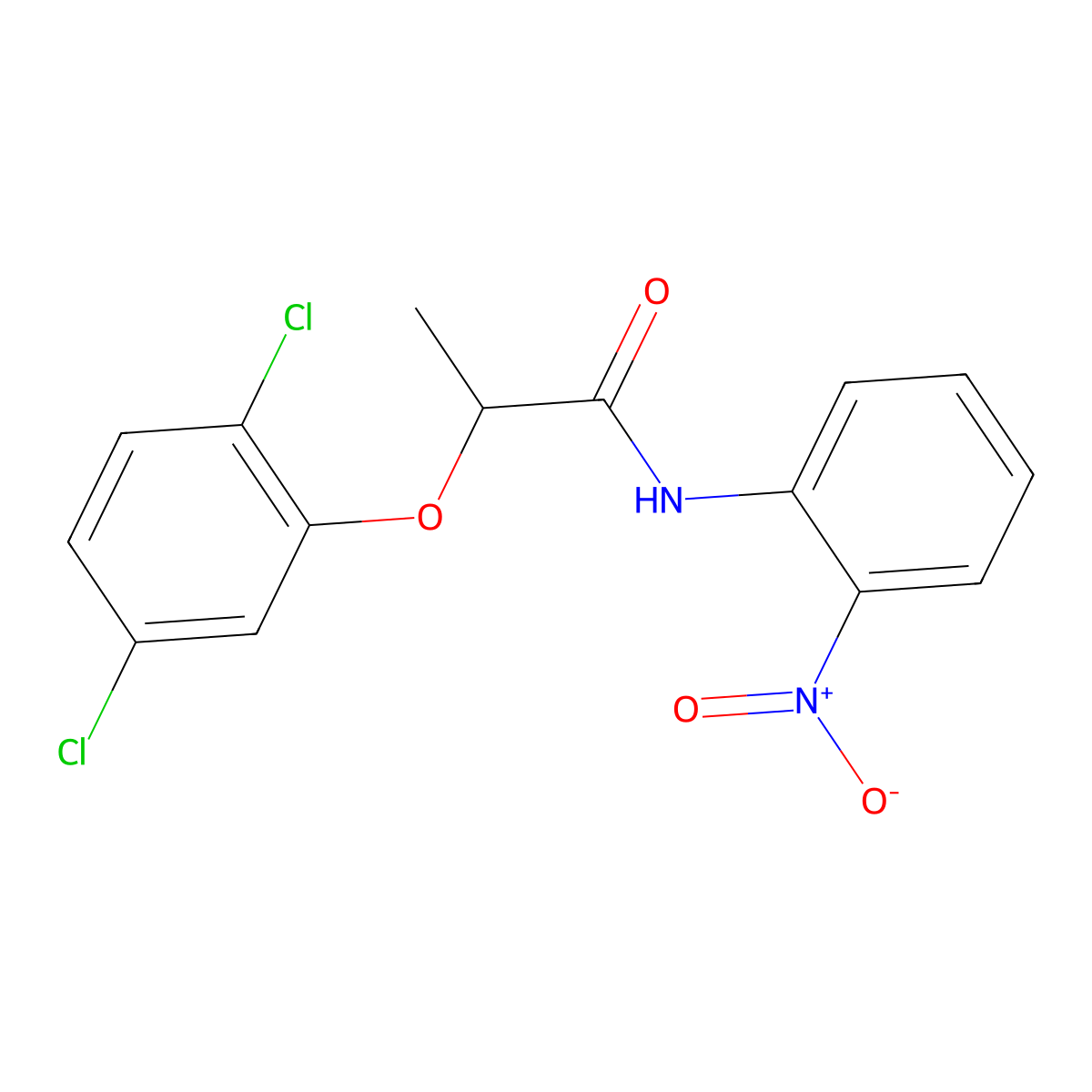 2-(2,5-dichlorophenoxy)-N-(2-nitrophenyl)propanamide molecular structure, CAS 514816-62-7