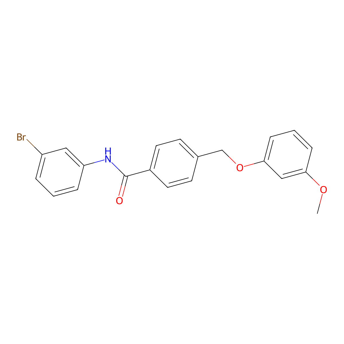 N-(3-bromophenyl)-4-[(3-methoxyphenoxy)methyl]benzamide molecular structure, CAS 514816-74-1