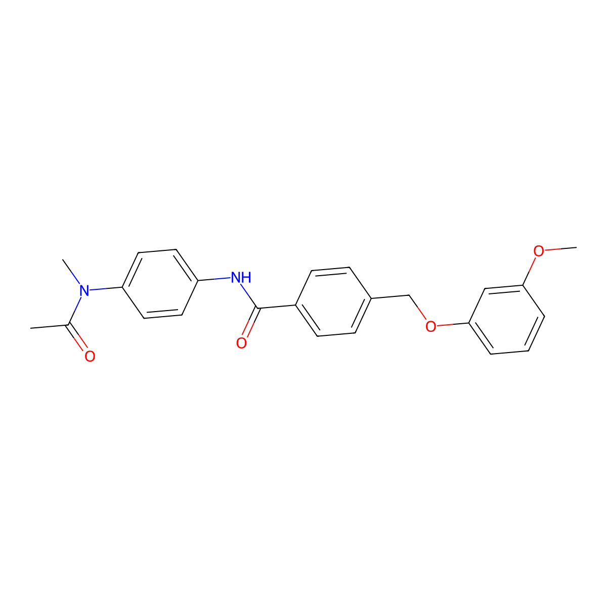 N-{4-[acetyl(methyl)amino]phenyl}-4-[(3-methoxyphenoxy)methyl]benzamide molecular structure, CAS 514816-96-7