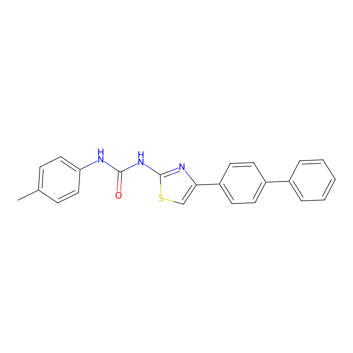 1-(4-Methylphenyl)-3-[4-(4-phenylphenyl)-1,3-thiazol-2-yl]urea molecular structure, CAS 514817-58-4