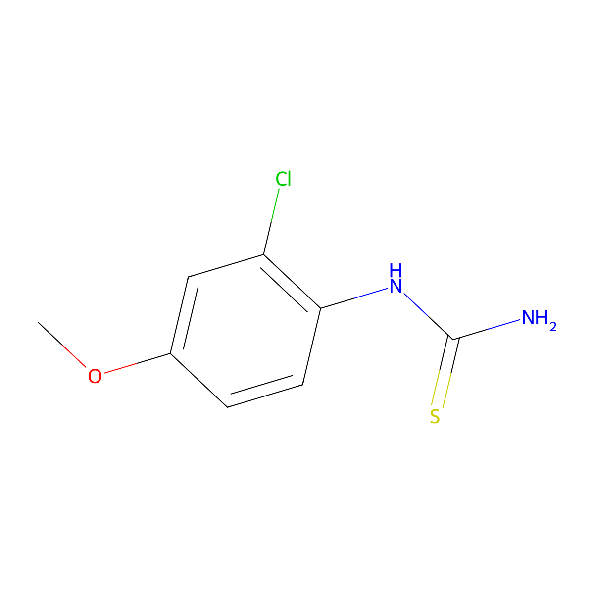 (2-Chloro-4-methoxyphenyl)thiourea molecular structure, CAS 51482-93-0