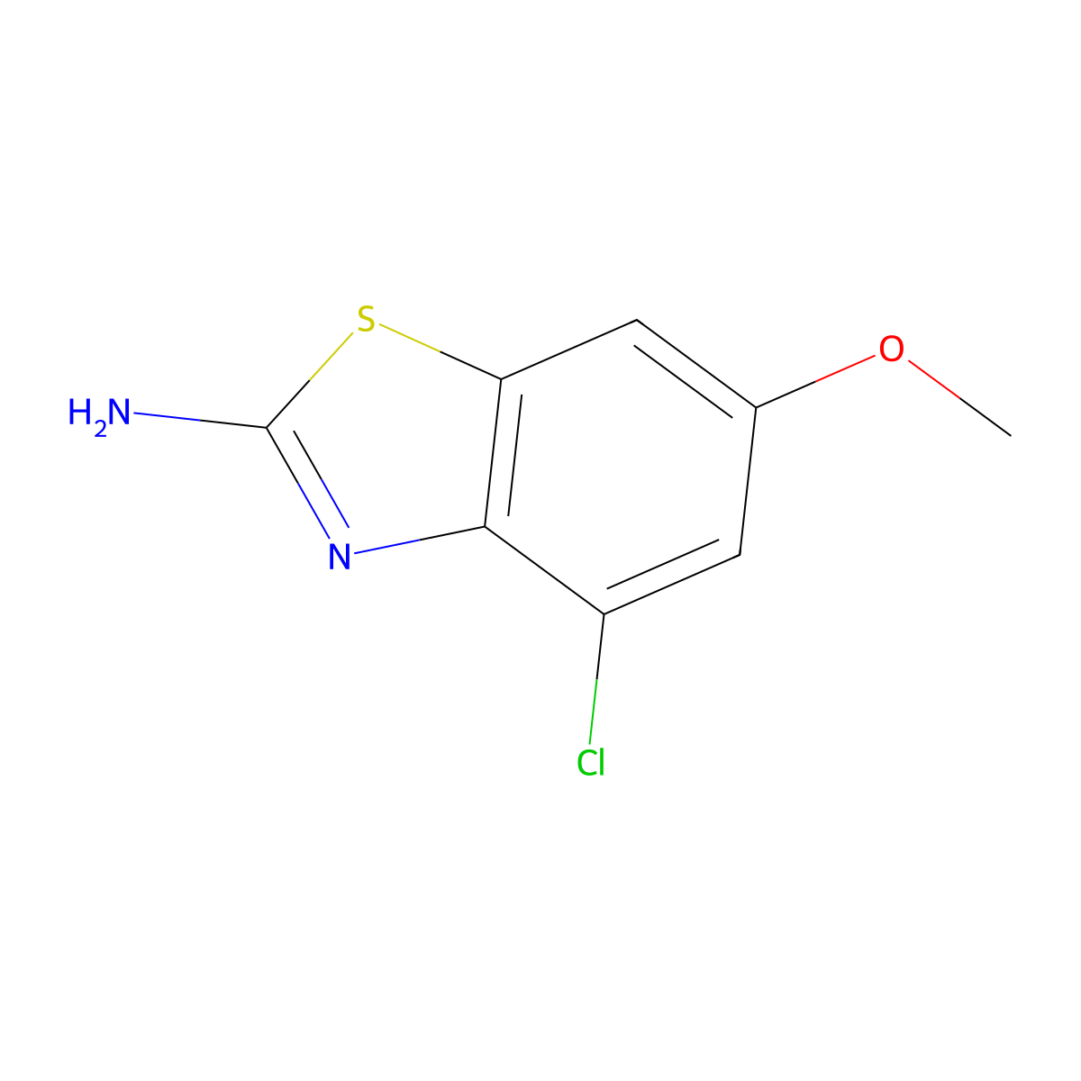 4-Chloro-6-methoxy-1,3-benzothiazol-2-amine molecular structure, CAS 51482-98-5