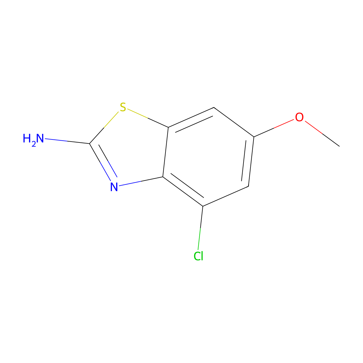 4-Chloro-6-methoxy-1,3-benzothiazol-2-amine molecular structure, CAS 51482-98-5
