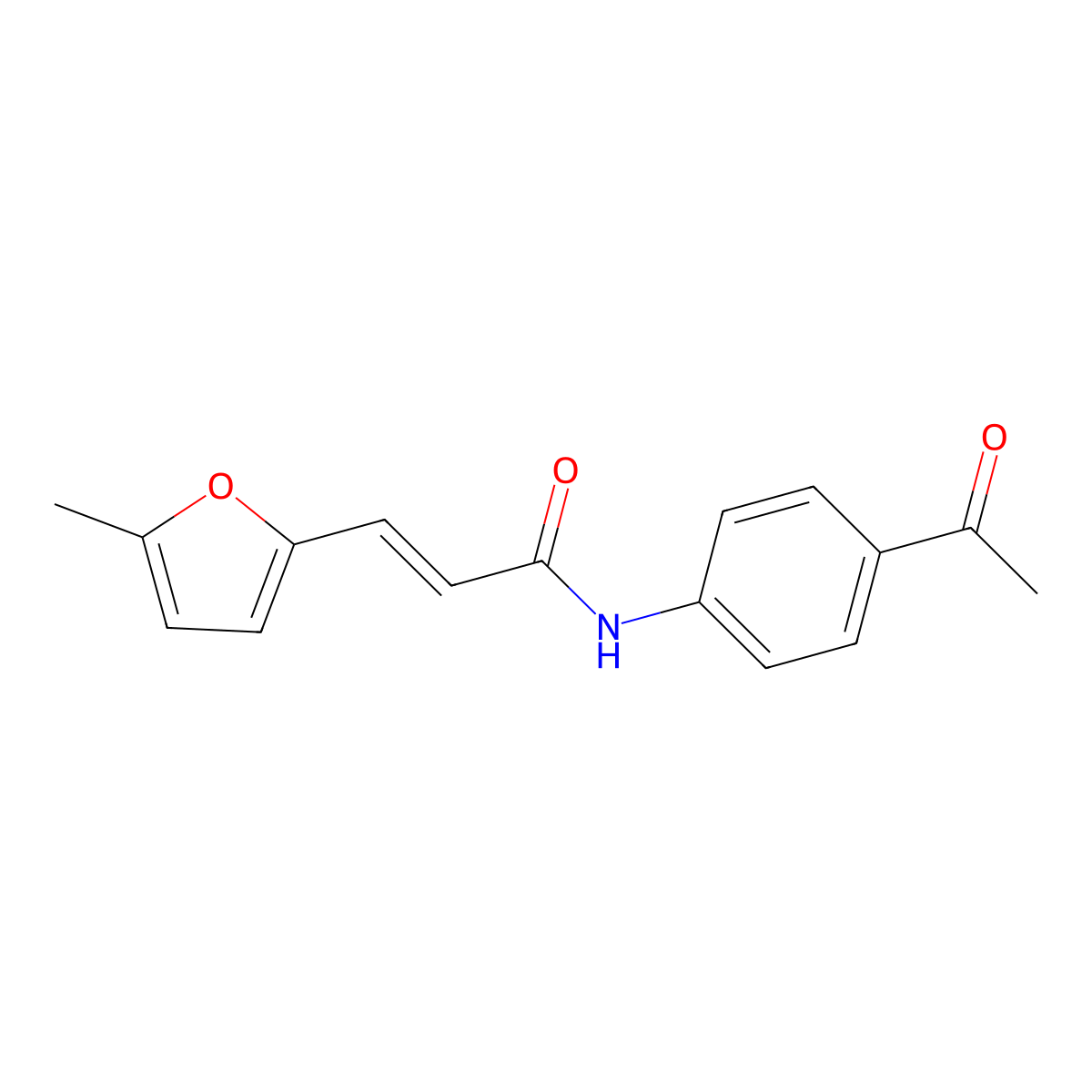 N-(4-Acetylphenyl)-3-(5-methylfuran-2-yl)acrylamide molecular structure, CAS 514822-02-7