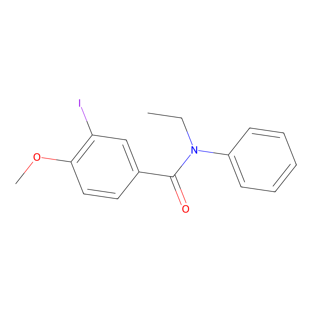 N-ethyl-3-iodo-4-methoxy-N-phenylbenzamide molecular structure, CAS 514823-45-1