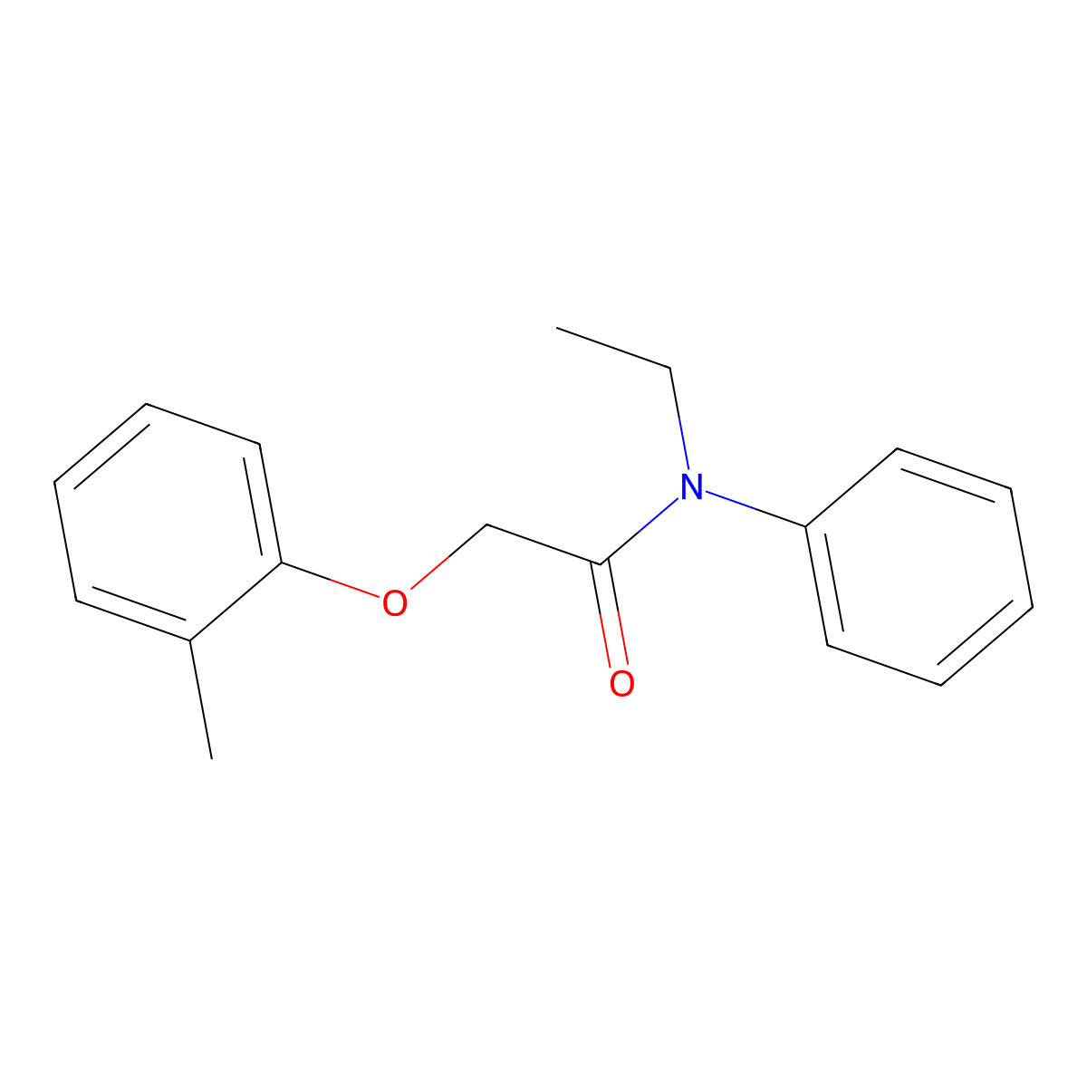 N-ethyl-2-(2-methylphenoxy)-N-phenylacetamide molecular structure, CAS 514823-48-4