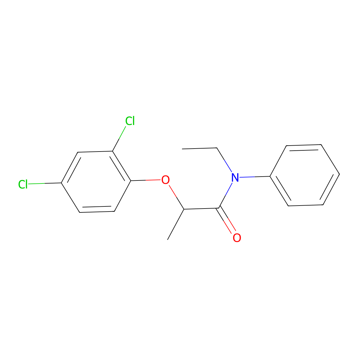 2-(2,4-dichlorophenoxy)-N-ethyl-N-phenylpropanamide molecular structure, CAS 514823-52-0