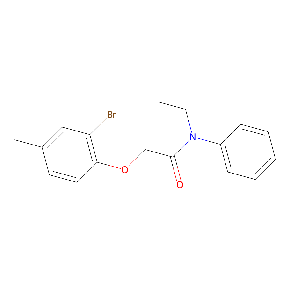 2-(2-bromo-4-methylphenoxy)-N-ethyl-N-phenylacetamide molecular structure, CAS 514823-54-2