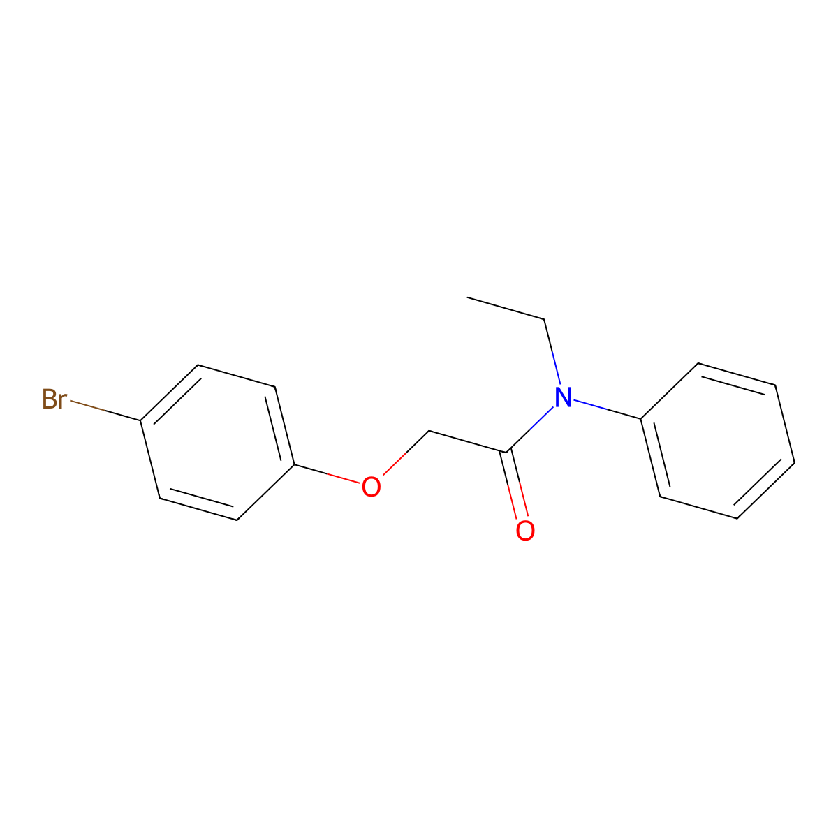 2-(4-bromophenoxy)-N-ethyl-N-phenylacetamide molecular structure, CAS 514823-56-4