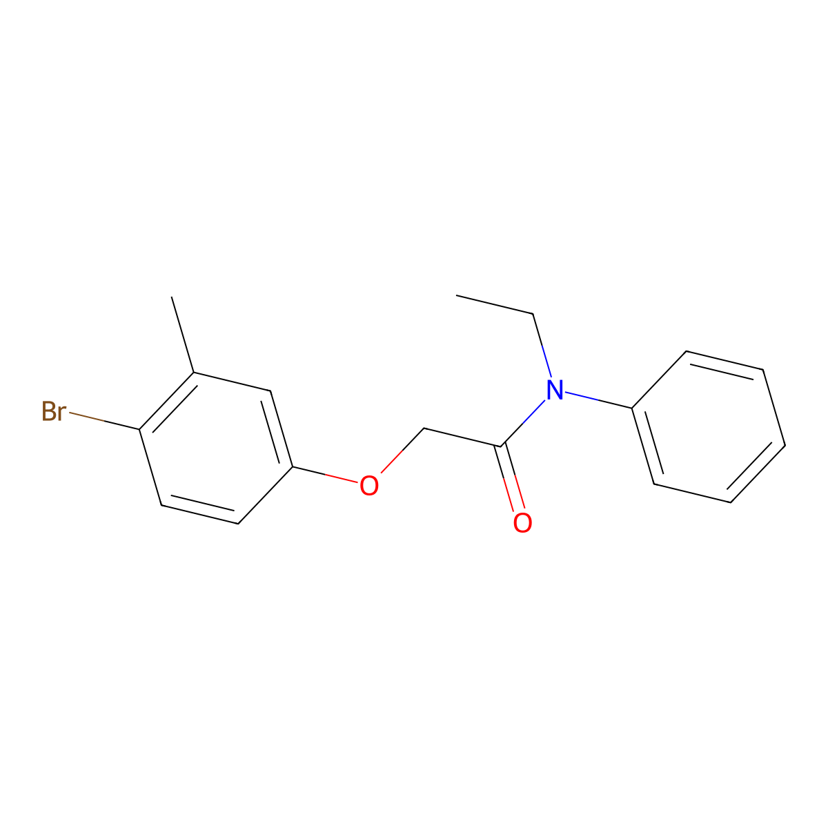 2-(4-bromo-3-methylphenoxy)-N-ethyl-N-phenylacetamide molecular structure, CAS 514823-60-0