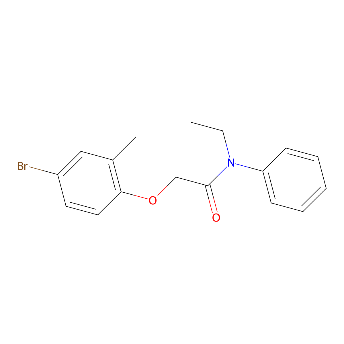 2-(4-bromo-2-methylphenoxy)-N-ethyl-N-phenylacetamide molecular structure, CAS 514823-63-3