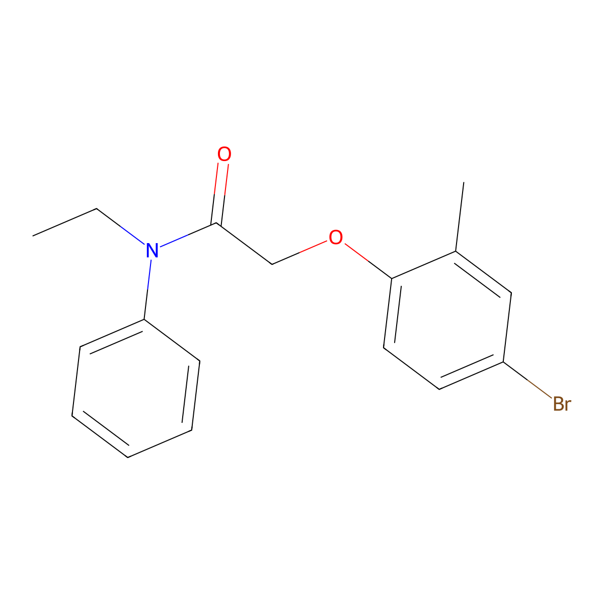 2-(4-bromo-2-methylphenoxy)-N-ethyl-N-phenylacetamide molecular structure, CAS 514823-63-3