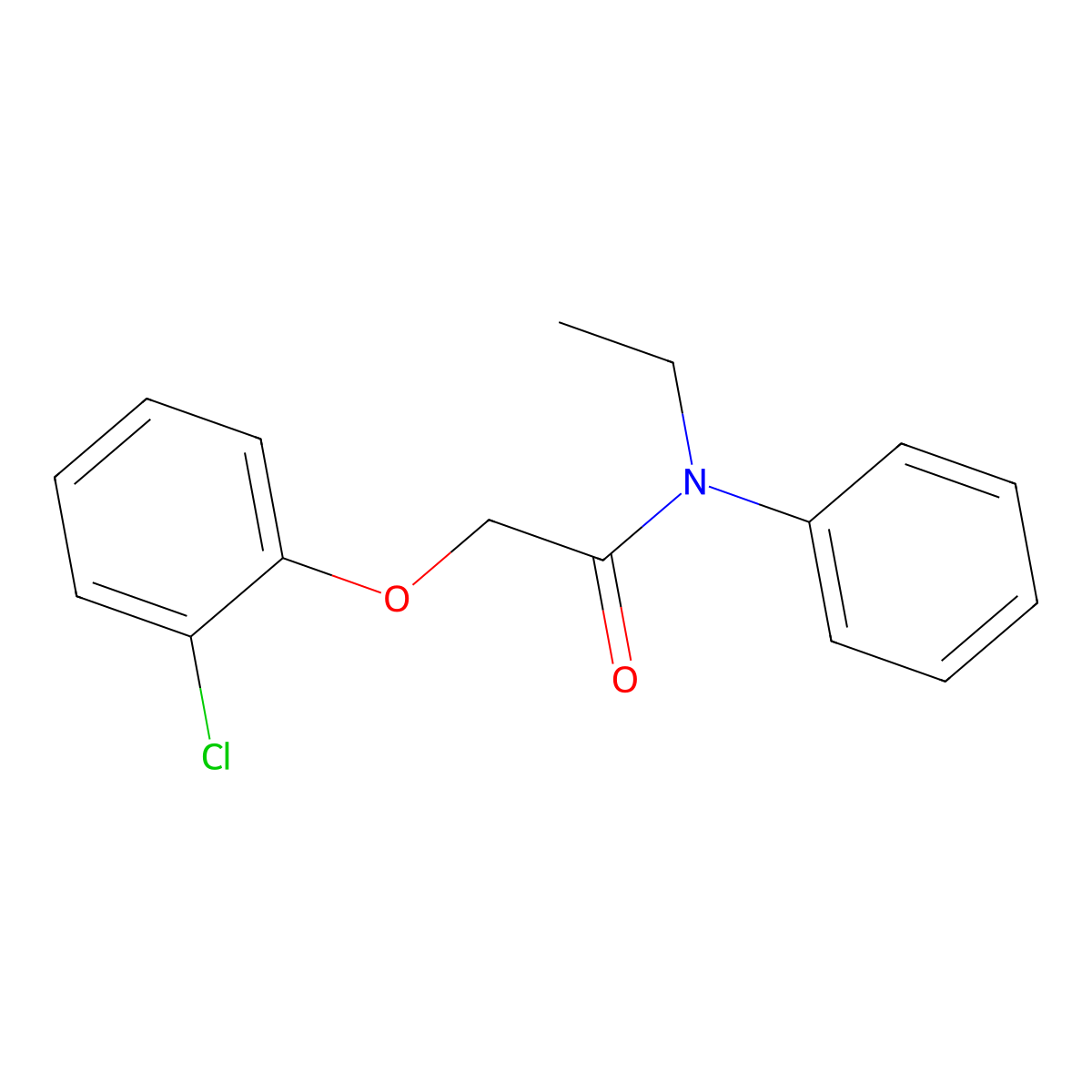 2-(2-chlorophenoxy)-N-ethyl-N-phenylacetamide molecular structure, CAS 514823-68-8