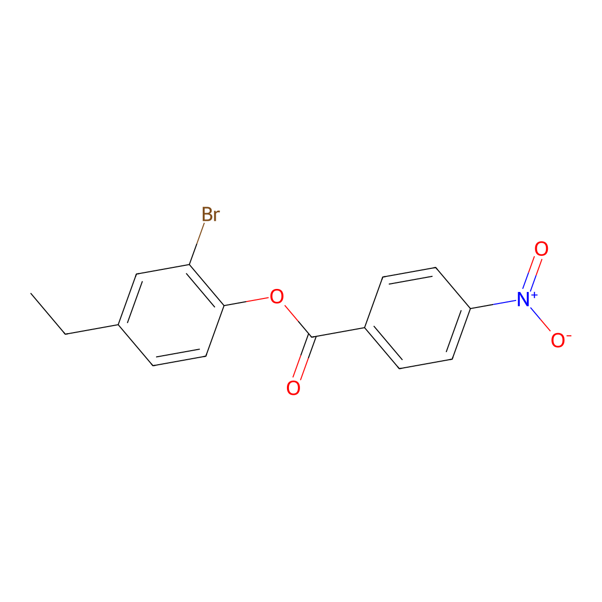 2-Bromo-4-ethylphenyl 4-nitrobenzoate molecular structure, CAS 514823-82-6