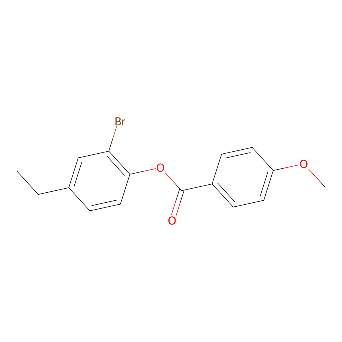 2-Bromo-4-ethylphenyl 4-methoxybenzoate molecular structure, CAS 514823-96-2