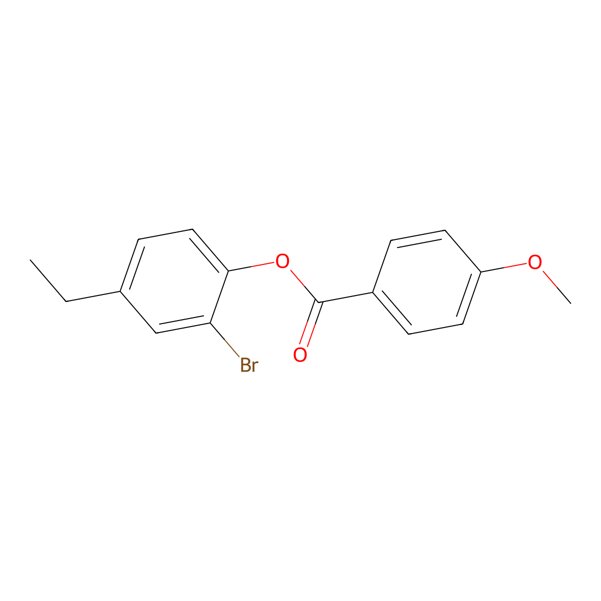 2-Bromo-4-ethylphenyl 4-methoxybenzoate molecular structure, CAS 514823-96-2
