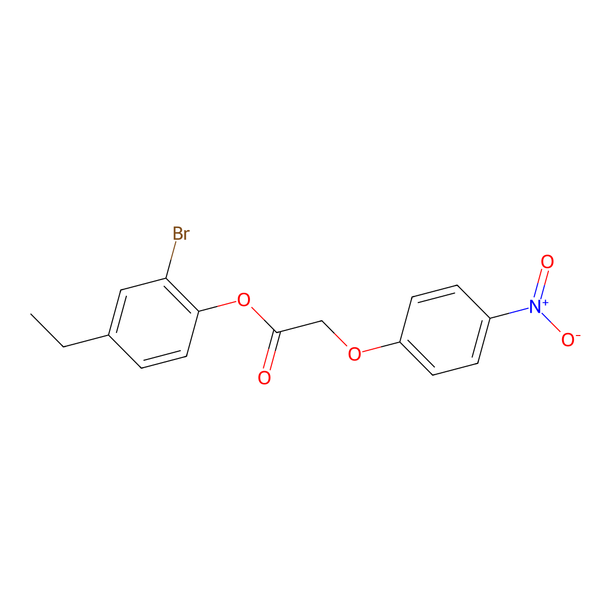 2-Bromo-4-ethylphenyl (4-nitrophenoxy)acetate molecular structure, CAS 514824-15-8