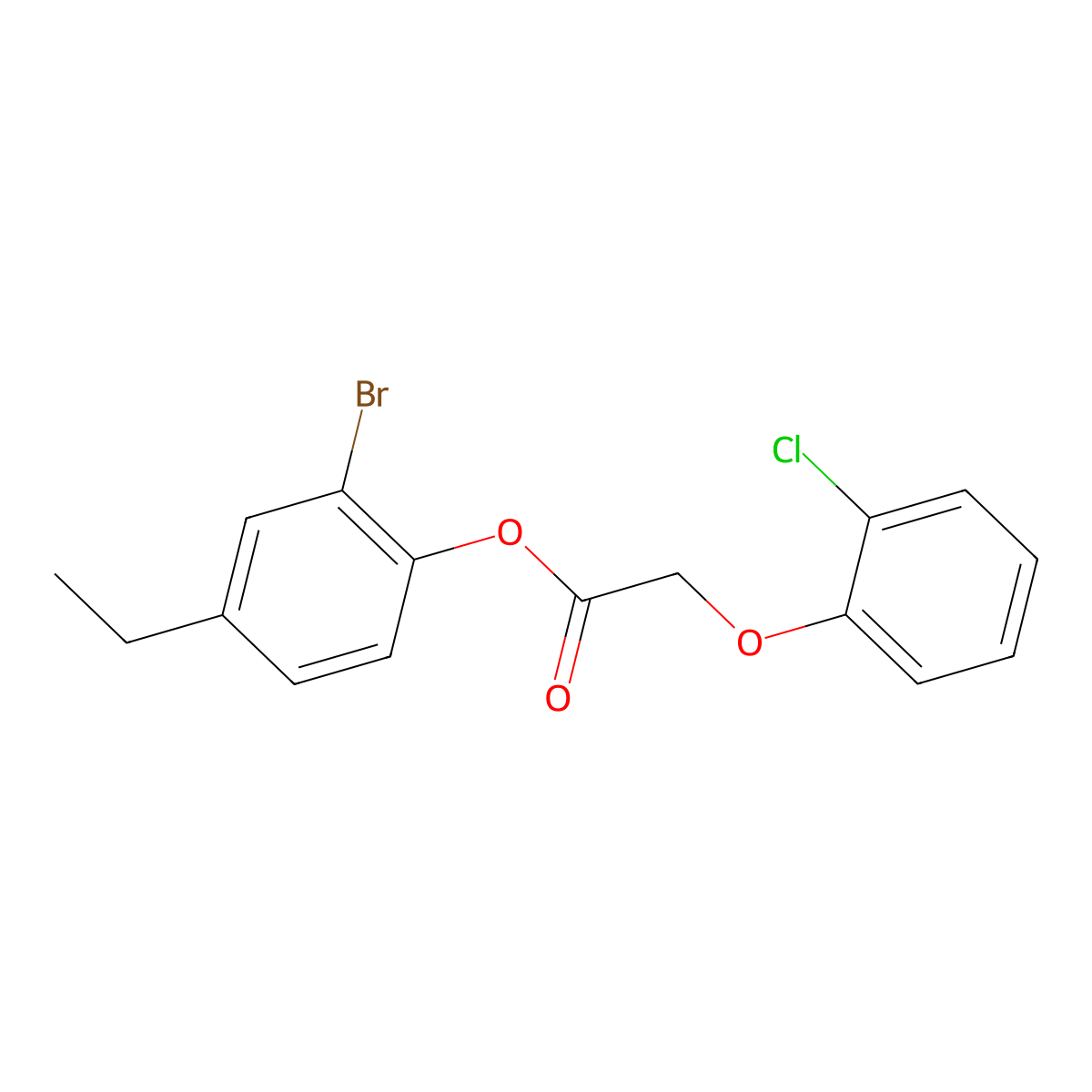 2-Bromo-4-ethylphenyl (2-chlorophenoxy)acetate molecular structure, CAS 514824-28-3