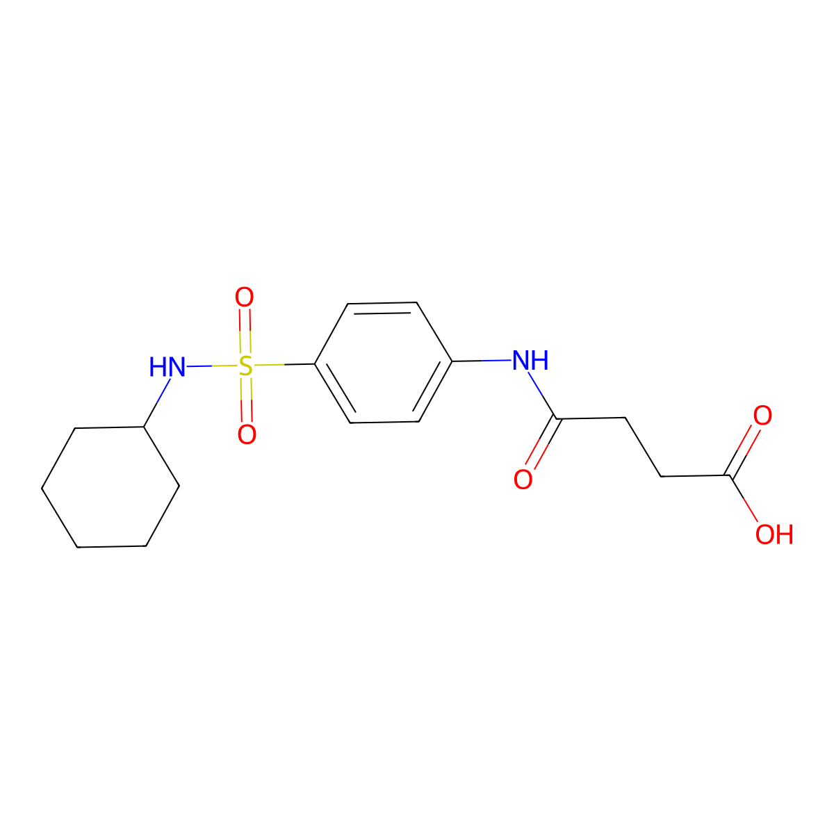 4-{4-[(Cyclohexylamino)sulfonyl]anilino}-4-oxobutanoic acid molecular structure, CAS 514824-94-3