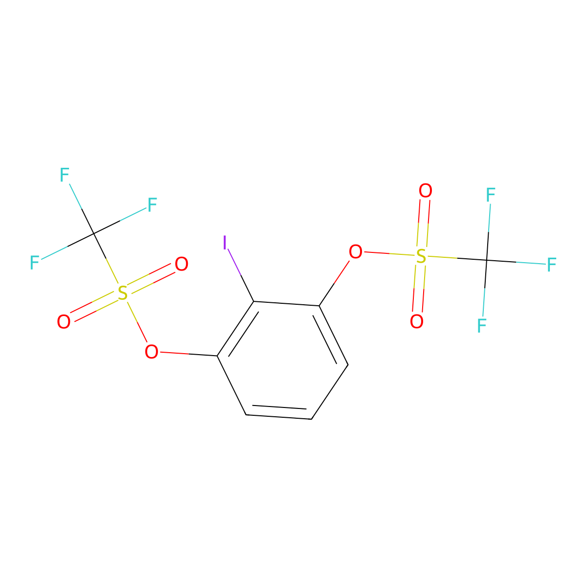 2-Iodo-1,3-phenylene Bis(trifluoromethanesulfonate) molecular structure, CAS 514826-78-9