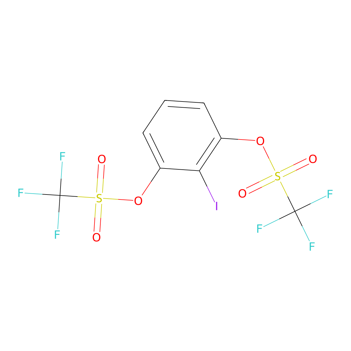 2-Iodo-1,3-phenylene Bis(trifluoromethanesulfonate) molecular structure, CAS 514826-78-9