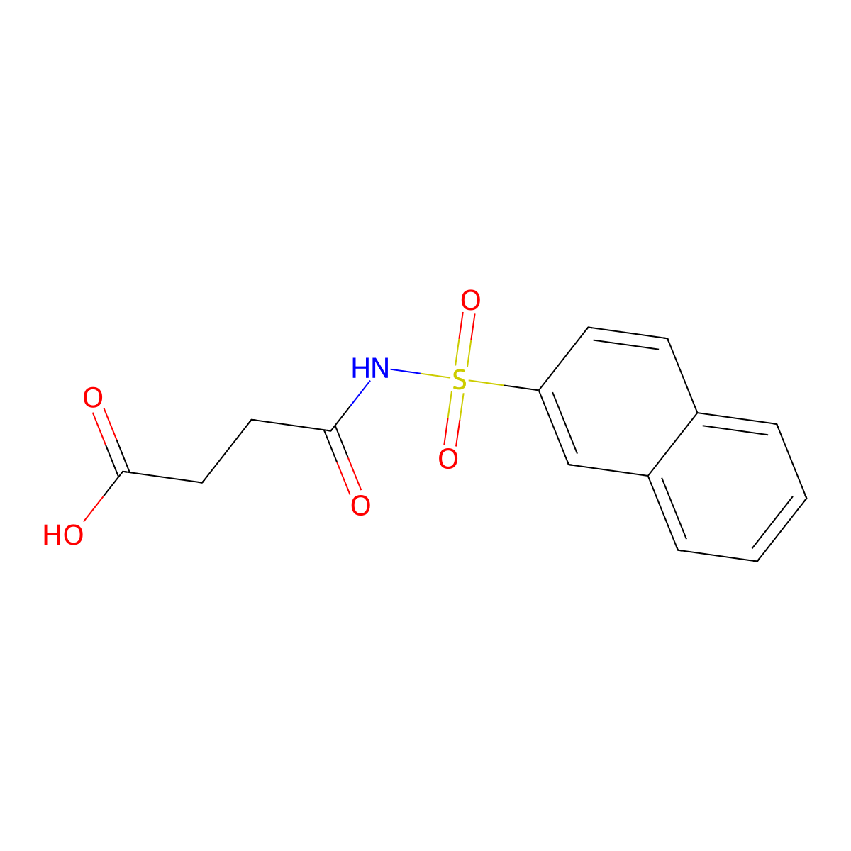 4-(Naphthalene-2-sulfonamido)-4-oxobutanoic acid molecular structure, CAS 514828-57-0