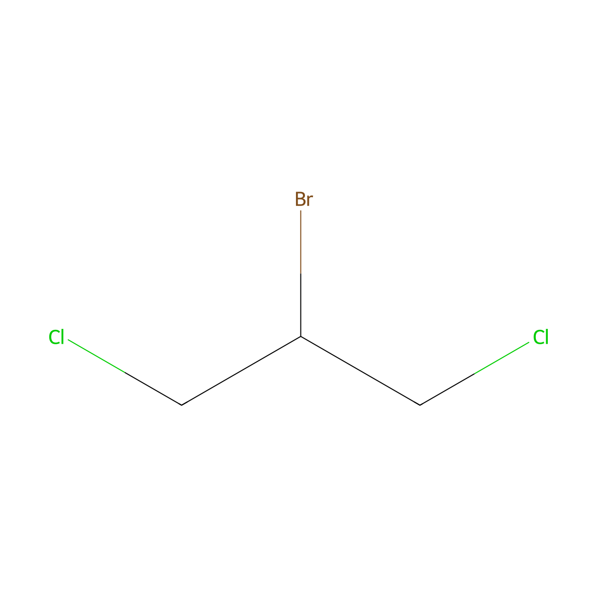 1,3-Dichloro-2-bromopropane molecular structure, CAS 51483-39-7