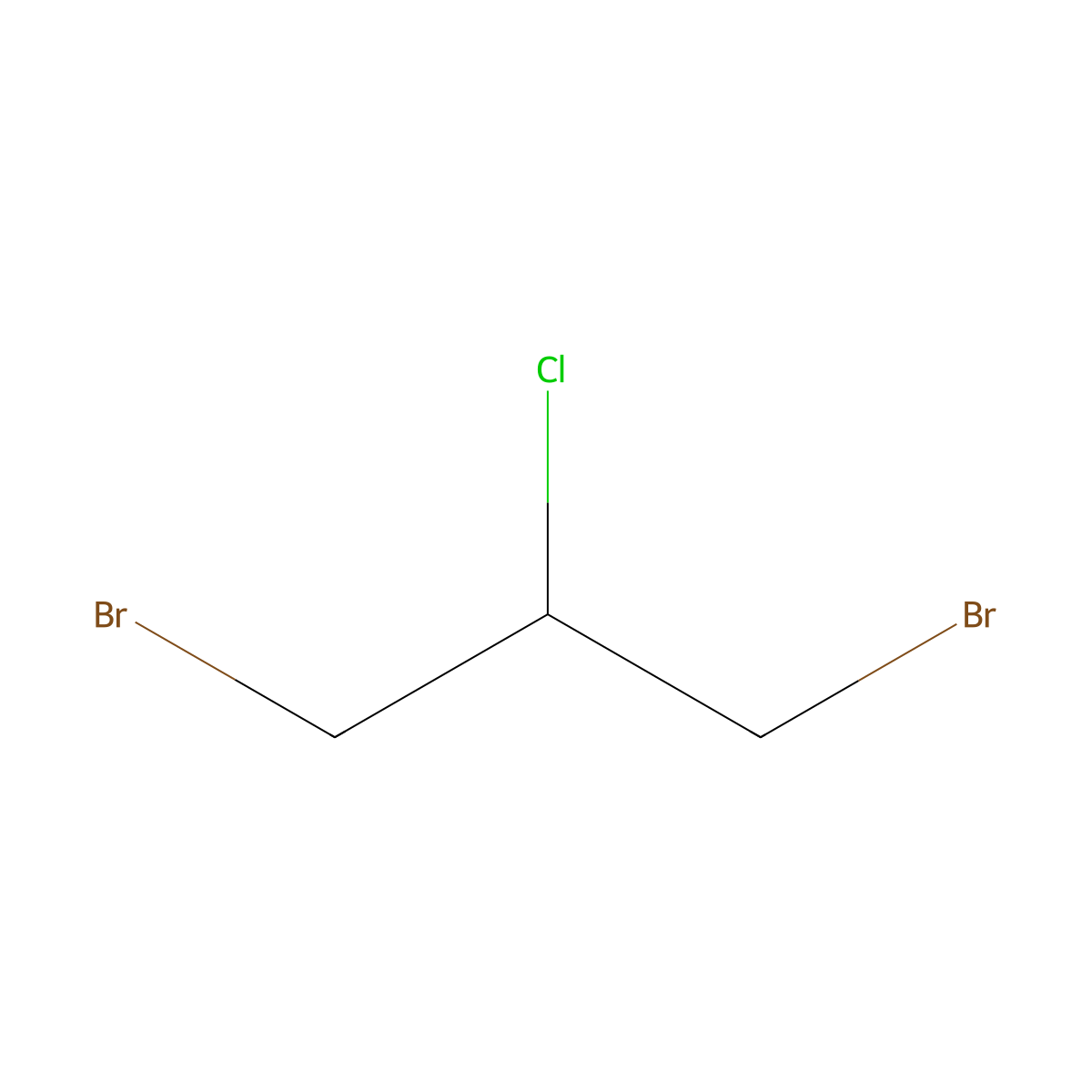 Propane, 2-chloro-1,3-dibromo- molecular structure, CAS 51483-40-0